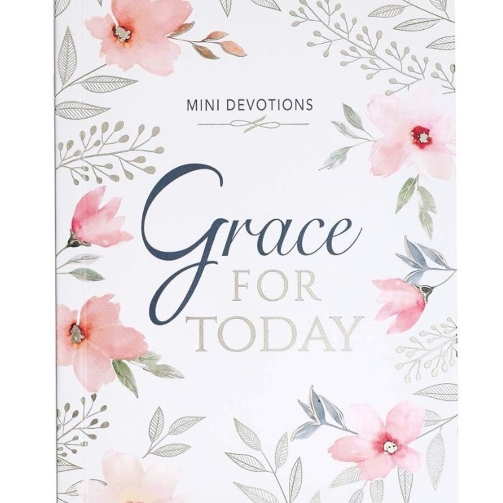Grace For Today Mini Devotions Floral Paperback - Pink & Gold